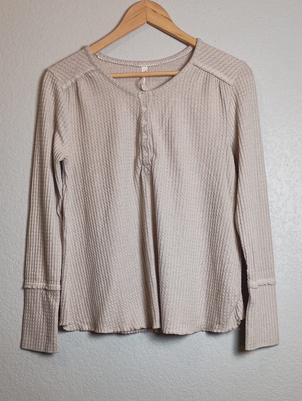 Anthropologie Waffle Knit Long Sleeve
